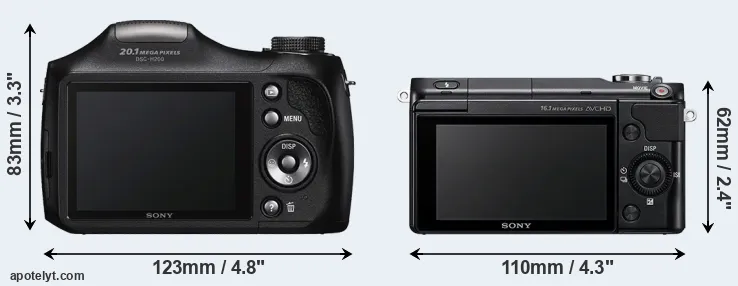 Comparison H200 or NEX-3N rear