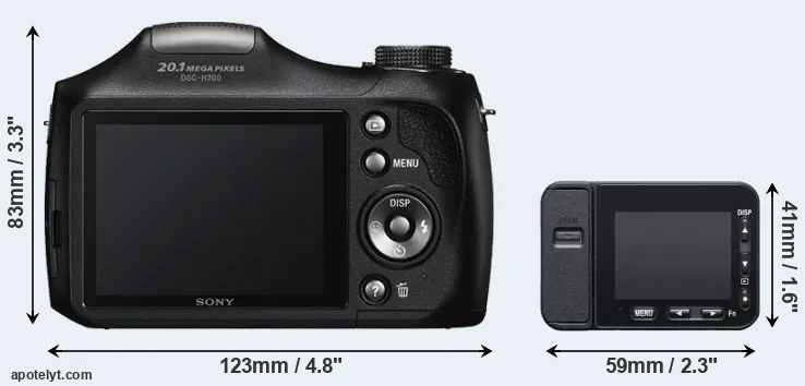 Comparison H200 or RX0 II rear