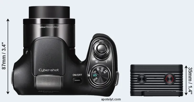 Compare H200 versus RX0 II top