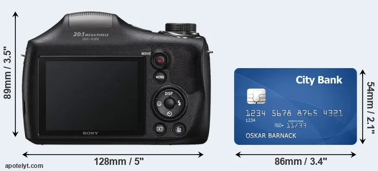 H300 and credit card rear side