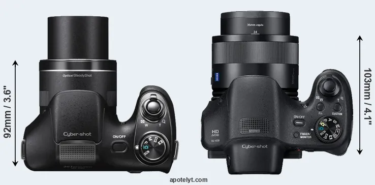 Compare H300 versus HX350 top