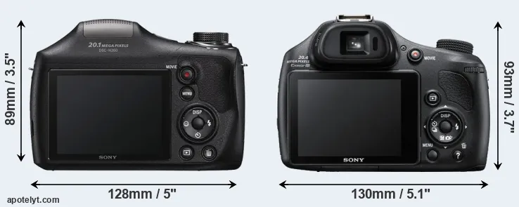 Comparison H300 or HX400V rear