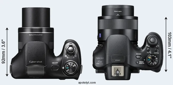 Compare H300 versus HX400V top