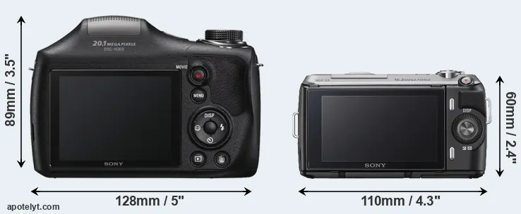 Comparison H300 or NEX-C3 rear