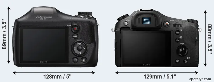 Comparison H300 or RX10 II rear