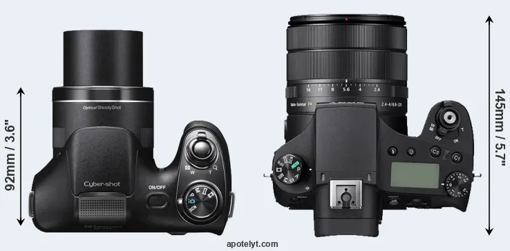 Compare H300 versus RX10 IV top