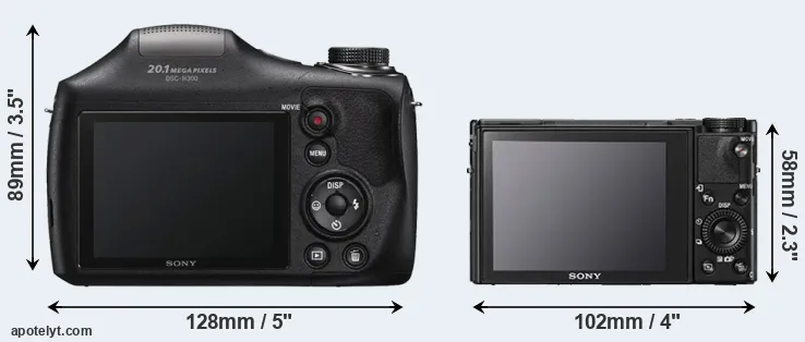 Comparison H300 or RX100 V rear