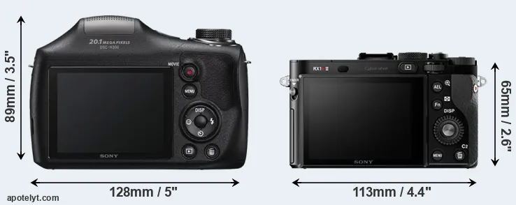 Comparison H300 or RX1R II rear