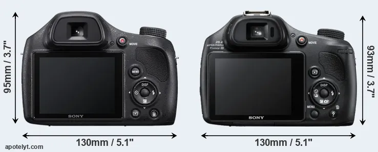 Comparison H400 or HX400V rear