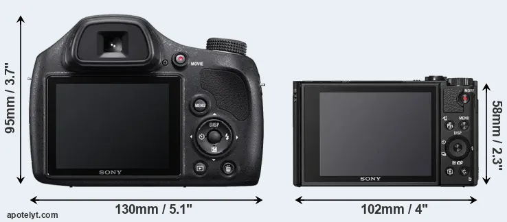 Comparison H400 or HX99 rear