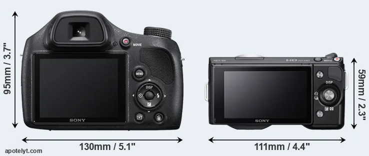 Comparison H400 or NEX-5N rear