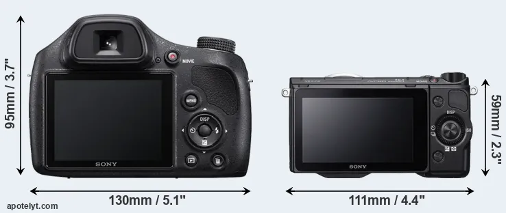 Comparison H400 or NEX-5R rear