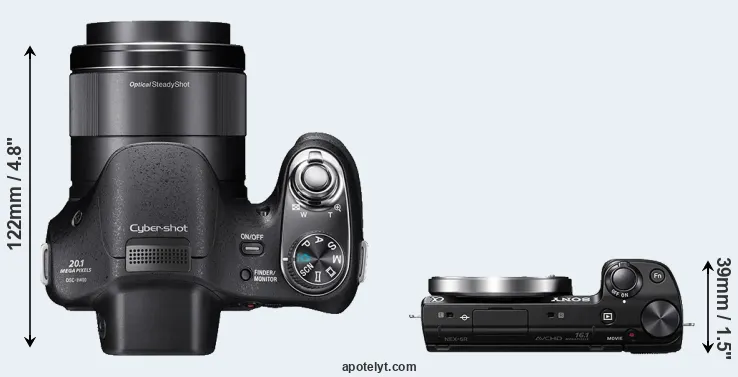 Compare H400 versus NEX-5R top