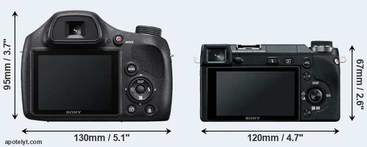 Comparison H400 or NEX-6 rear