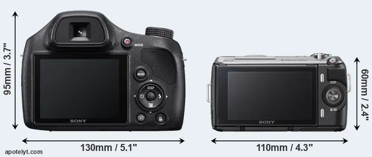 Comparison H400 or NEX-C3 rear