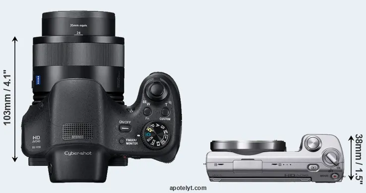 Compare HX350 versus NEX-5 top