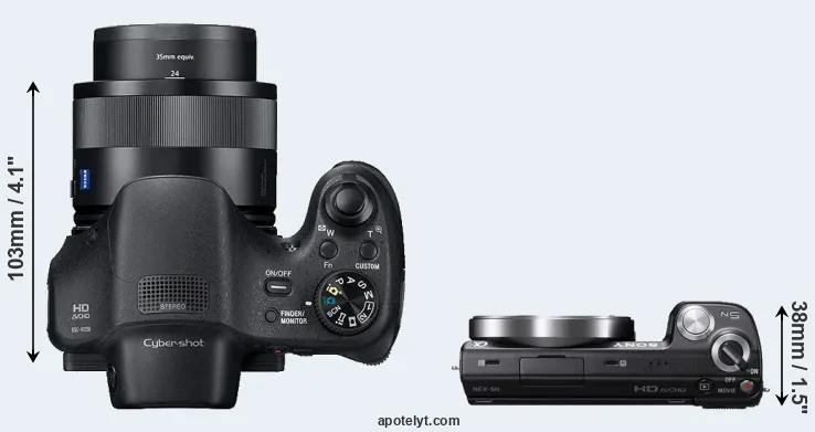 Compare HX350 versus NEX-5N top