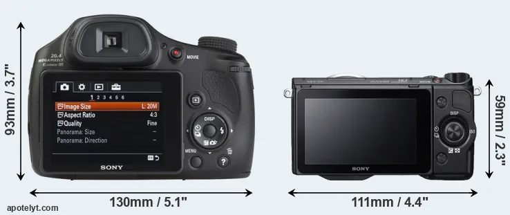 Comparison HX350 or NEX-5R rear