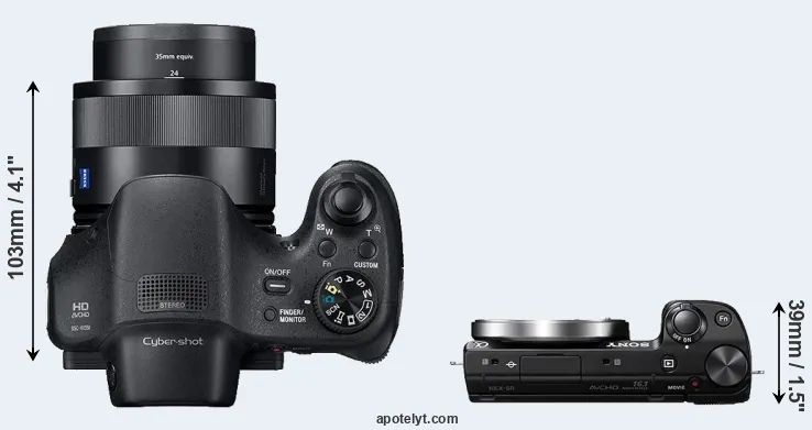 Compare HX350 versus NEX-5R top