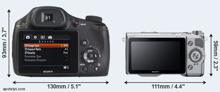 Comparison HX350 or NEX-5T rear