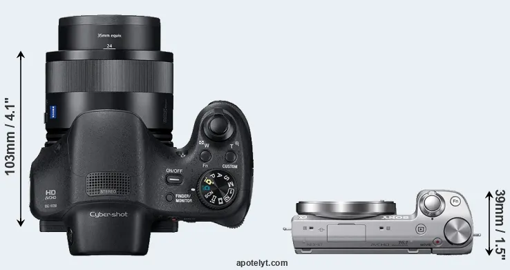 Compare HX350 versus NEX-5T top