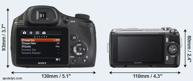 Comparison HX350 or NEX-C3 rear