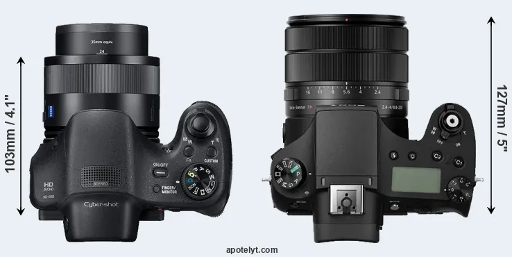 Compare HX350 versus RX10 III top