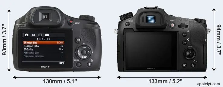 Comparison HX350 or RX10 IV rear