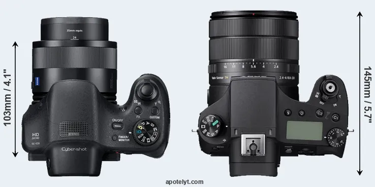 Compare HX350 versus RX10 IV top