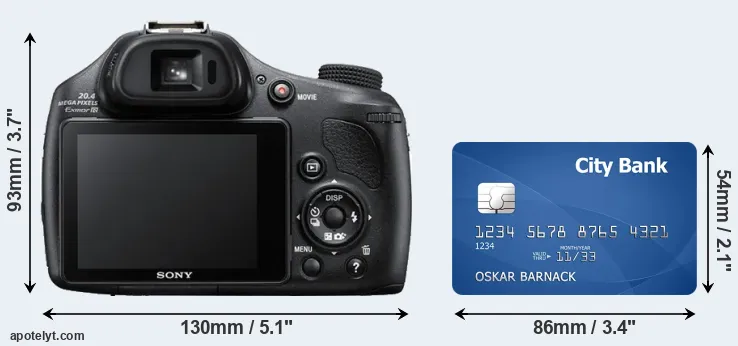 HX400V and credit card rear side
