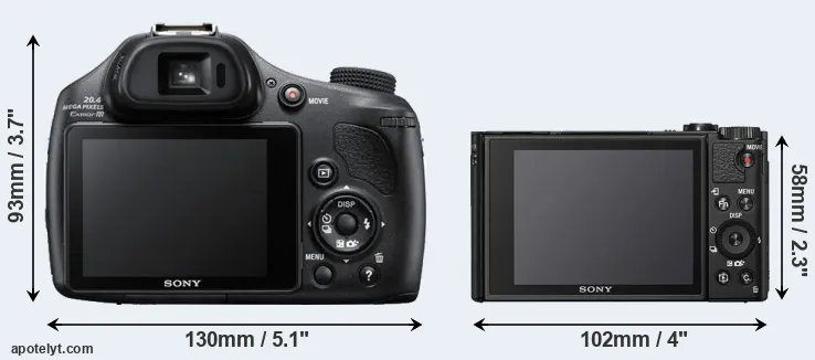 Comparison HX400V or HX99 rear