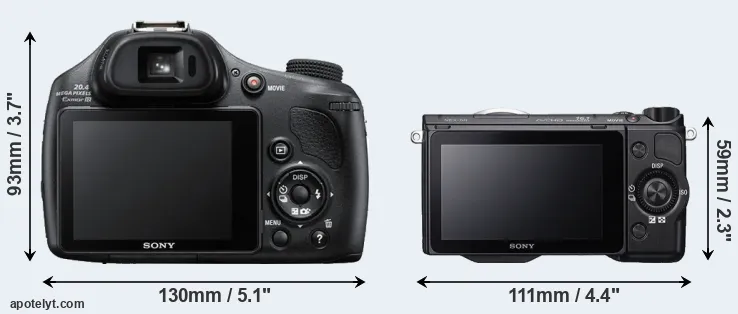 Comparison HX400V or NEX-5R rear