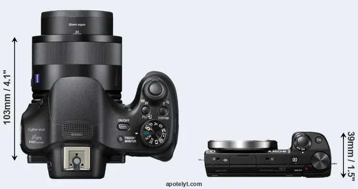 Compare HX400V versus NEX-5R top
