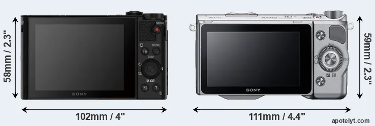 Comparison HX80 or NEX-5T rear