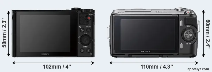 Comparison HX80 or NEX-C3 rear