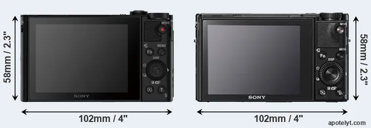Comparison HX80 or RX100 V rear