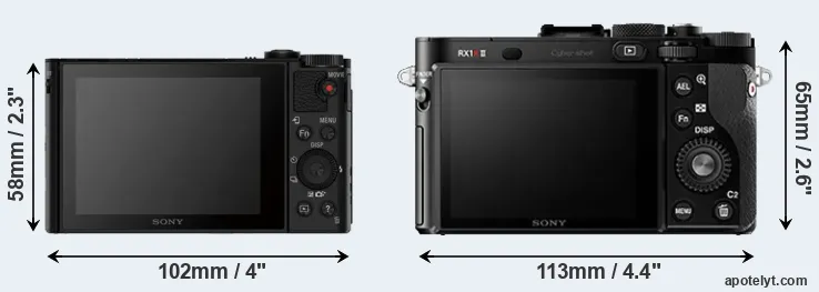 Comparison HX80 or RX1R II rear