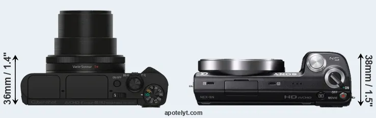 Compare HX90V versus NEX-5N top