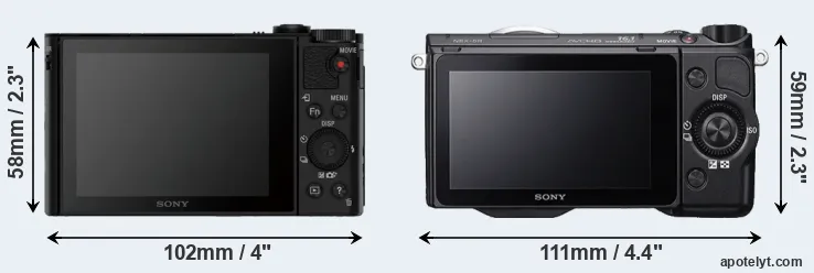 Comparison HX90V or NEX-5R rear