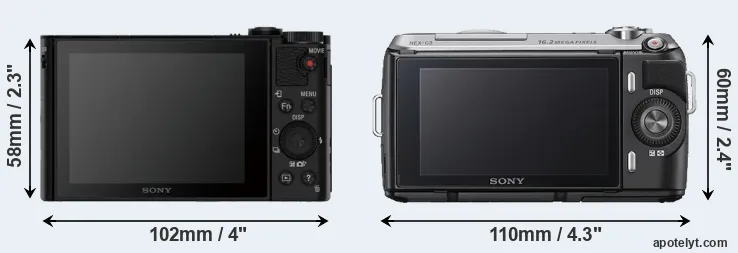 Comparison HX90V or NEX-C3 rear