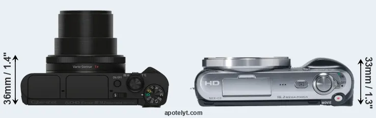 Compare HX90V versus NEX-C3 top