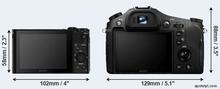 Comparison HX90V or RX10 rear