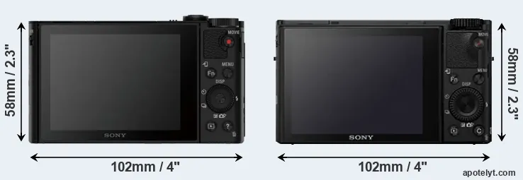 Comparison HX90V or RX100 IV rear