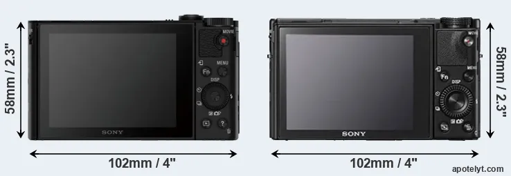 Comparison HX90V or RX100 V rear