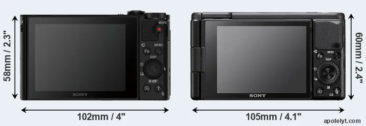 Comparison HX90V or ZV-1 rear