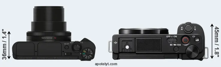 Compare HX90V versus ZV-E10 top