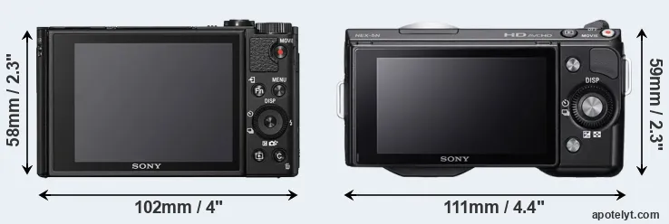 Comparison HX95 or NEX-5N rear