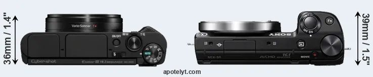 Compare HX95 versus NEX-5R top