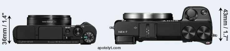 Compare HX95 versus NEX-7 top