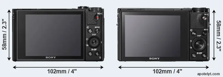 Comparison HX95 or RX100 V rear